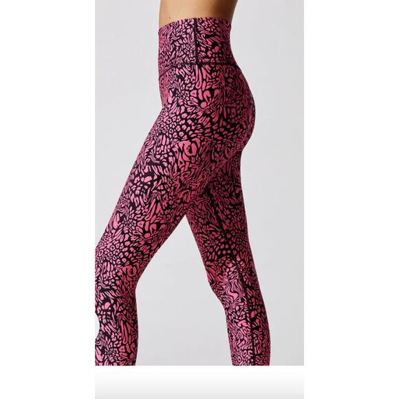 Carbon38 Pink and Black Leopard Print Joggers - Picture 9 of 9